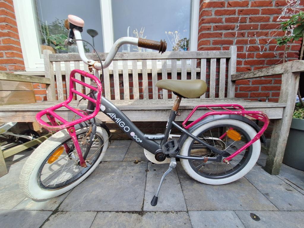 Amigo Bloom 16 inch kinderfiets, Fietsen en Brommers, Fietsen | Kinderfietsjes, Gebruikt, 16 tot 20 inch, Ophalen