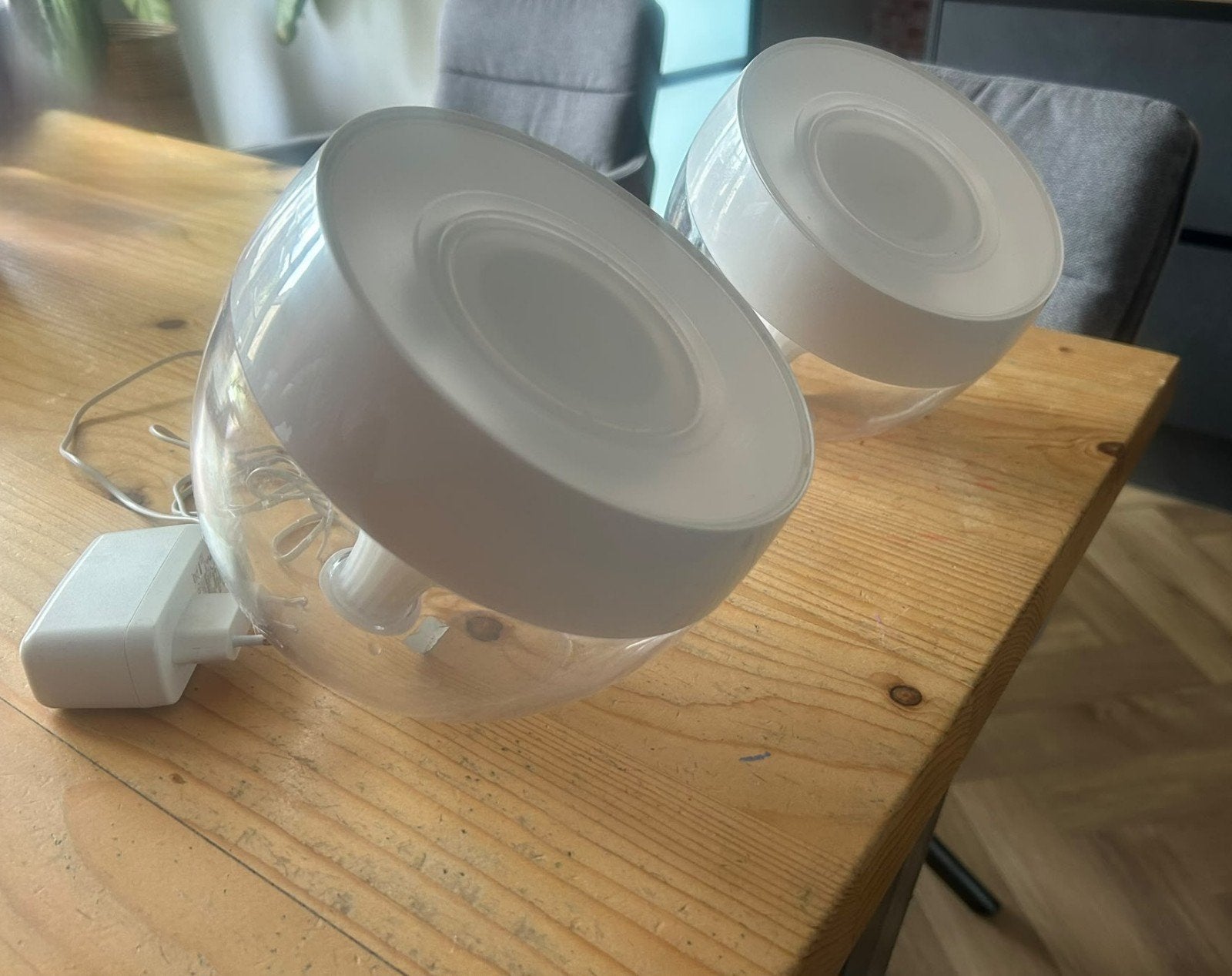 Philips LivingColors LED lampen (2 stuks), Wit, Gebruikt, Kunststof, Verzenden
