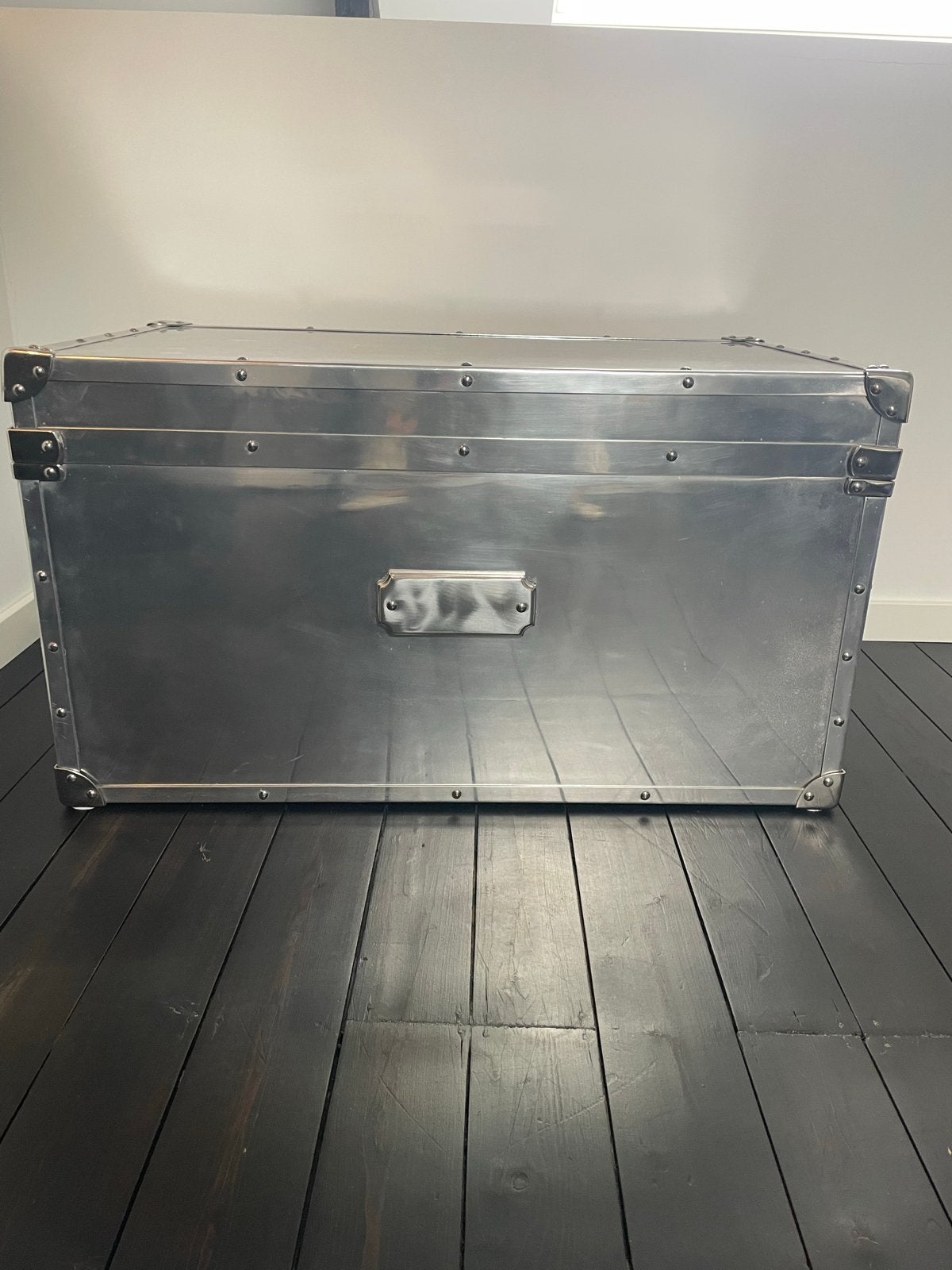 Aluminium kist / opbergkist / salontafel, Huis en Inrichting, Ophalen, Gebruikt, 50 tot 100 cm, 75 tot 100 cm