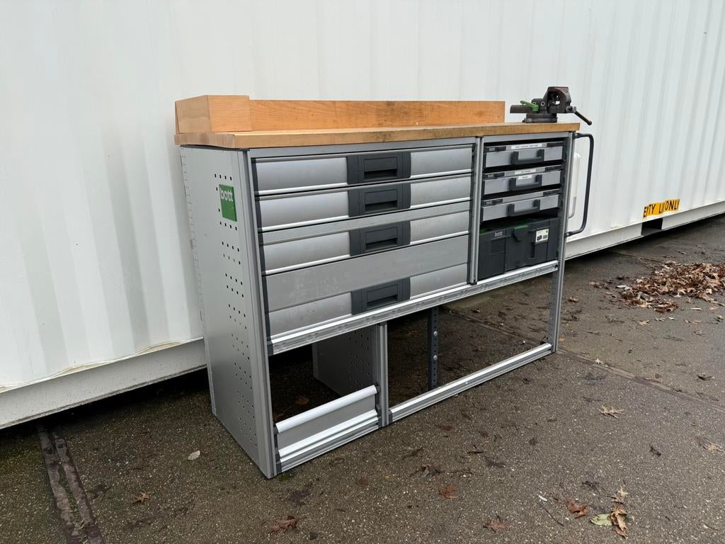 Zeer nette bott vario 3 bedrijfswagen inrichting werkbank, Ophalen, Gebruikt