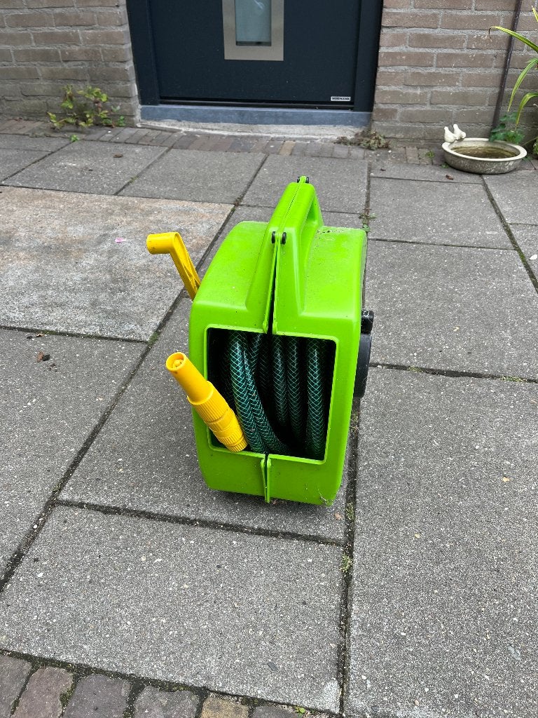 haspel met tuinslang, Tuin en Terras, Tuinslangen, Ophalen, Gebruikt, Tuinslang