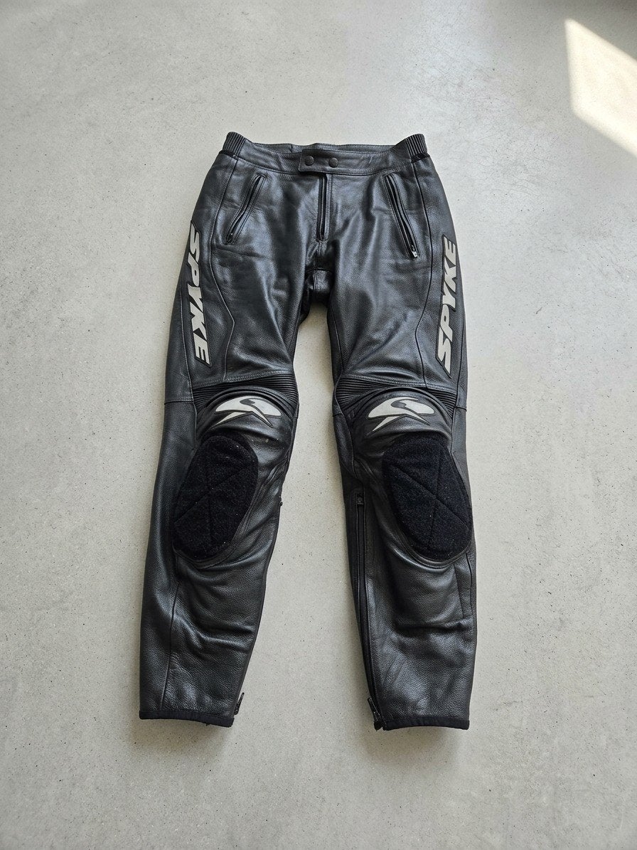 Spyke Leren Motorbroek - Zwart, maat M, Motoren, Spyke, Broek | leer, Dames, Ophalen of Verzenden