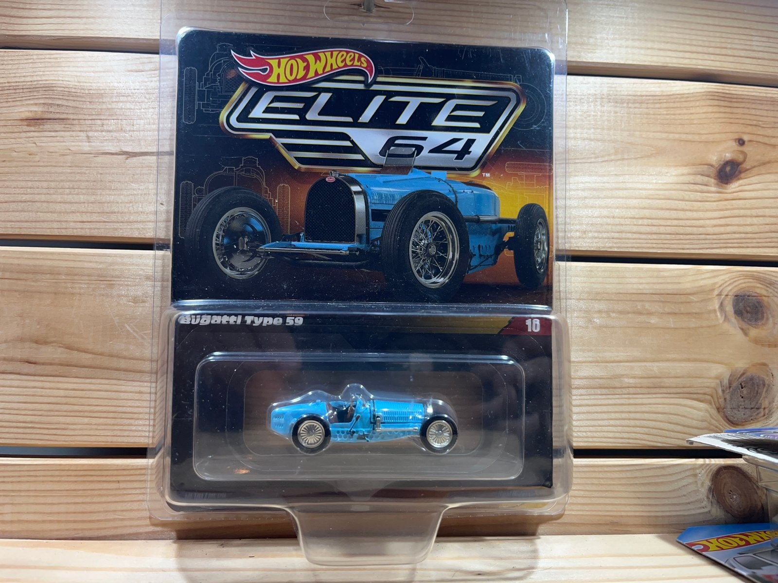 Bugatti Type 59 Hotwheels Elite64, Ophalen of Verzenden, Zo goed als nieuw, Auto