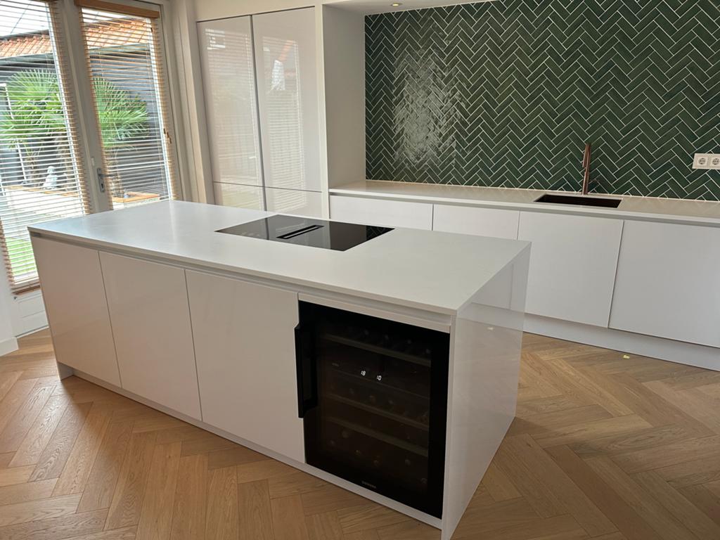 Corian keukenbladen, Huis en Inrichting, Keuken | Keukenelementen, Ophalen, Wit, Zo goed als nieuw, Minder dan 100 cm