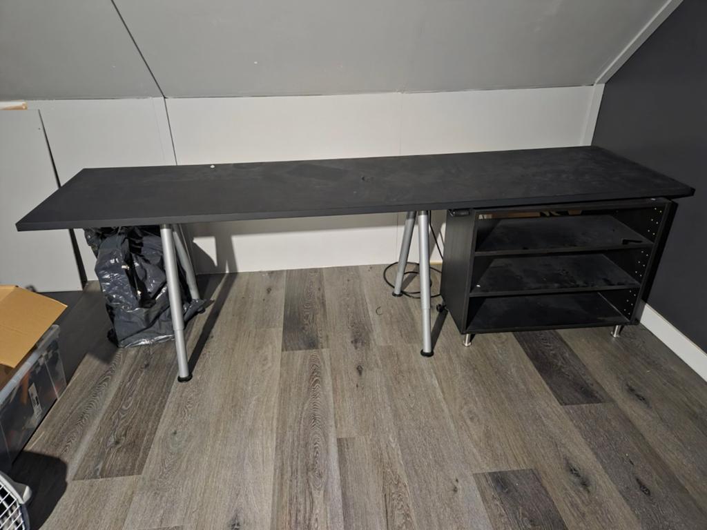 IKEA Bureau Tafel met Kastje - Verstelbare Hoogte, Ophalen of Verzenden, Gebruikt