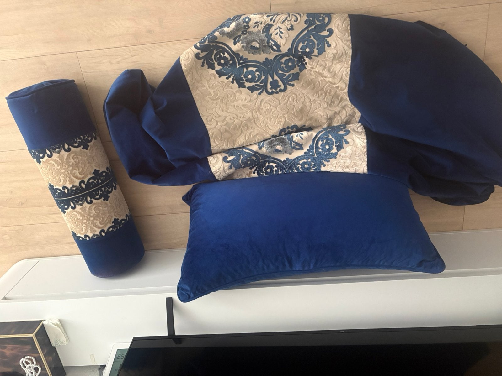 Kussens en bekleding sederie, Huis en Inrichting, Ophalen of Verzenden, Blauw, Vierkant