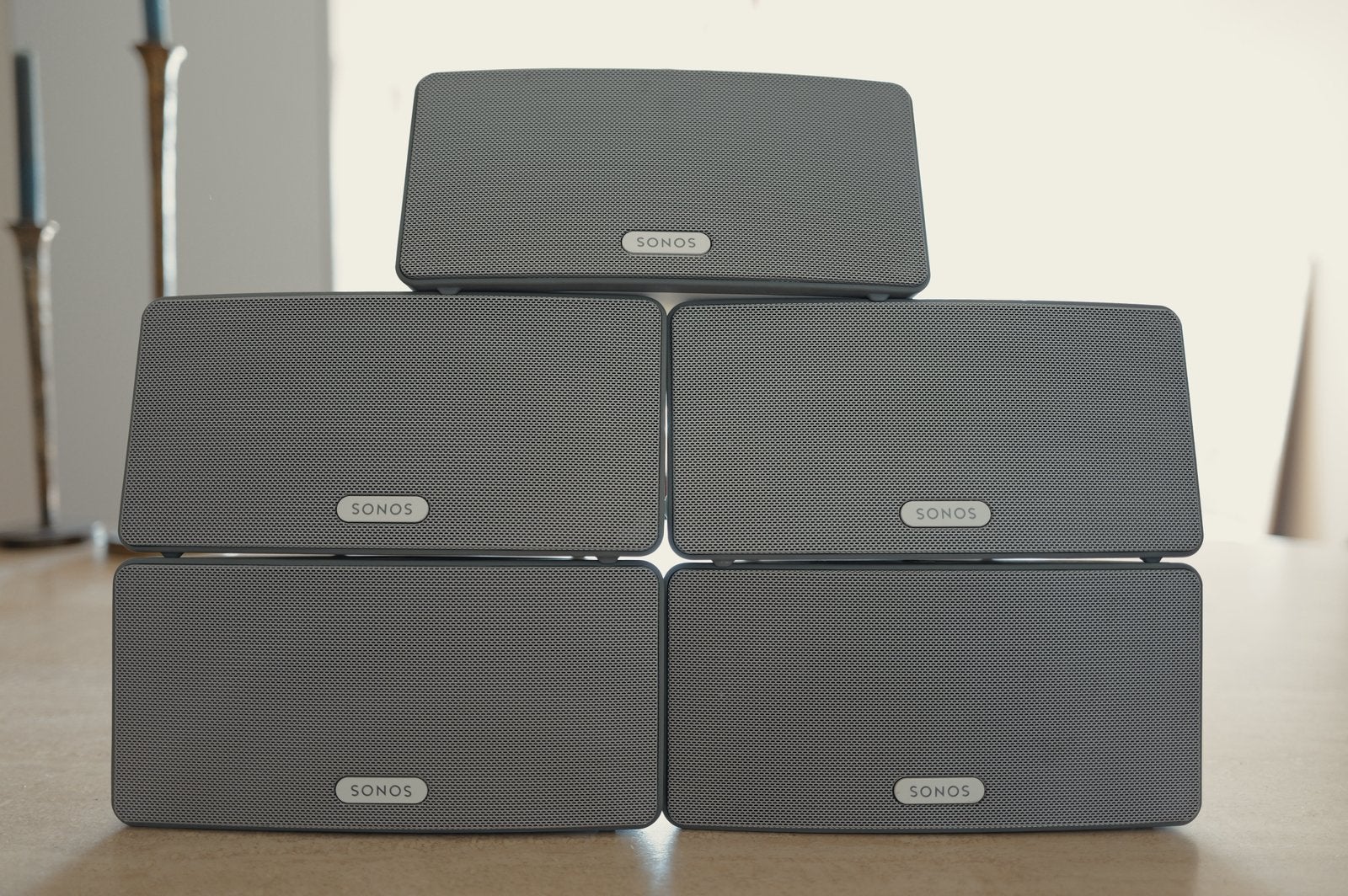 Sonos Play 3 wit (5 stuks), Audio, Tv en Foto, Ophalen, Slimme speaker, Gebruikt, WiFi