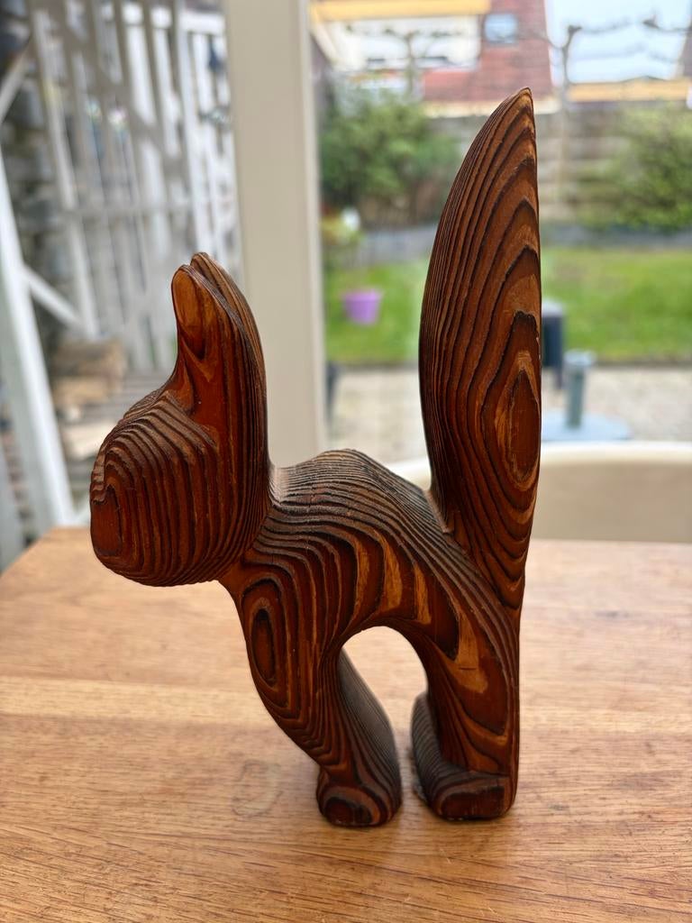 Vintage houten eekhoorn handgemaakt, Ophalen of Verzenden