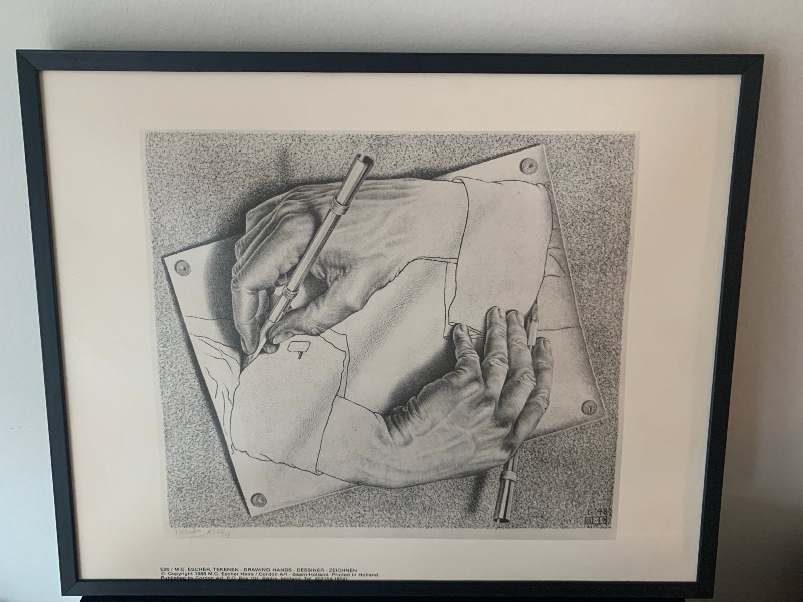 M.C. Escher - Nr 12/17  (Drawing Hands) - Hand Gesigneerd, Ophalen of Verzenden