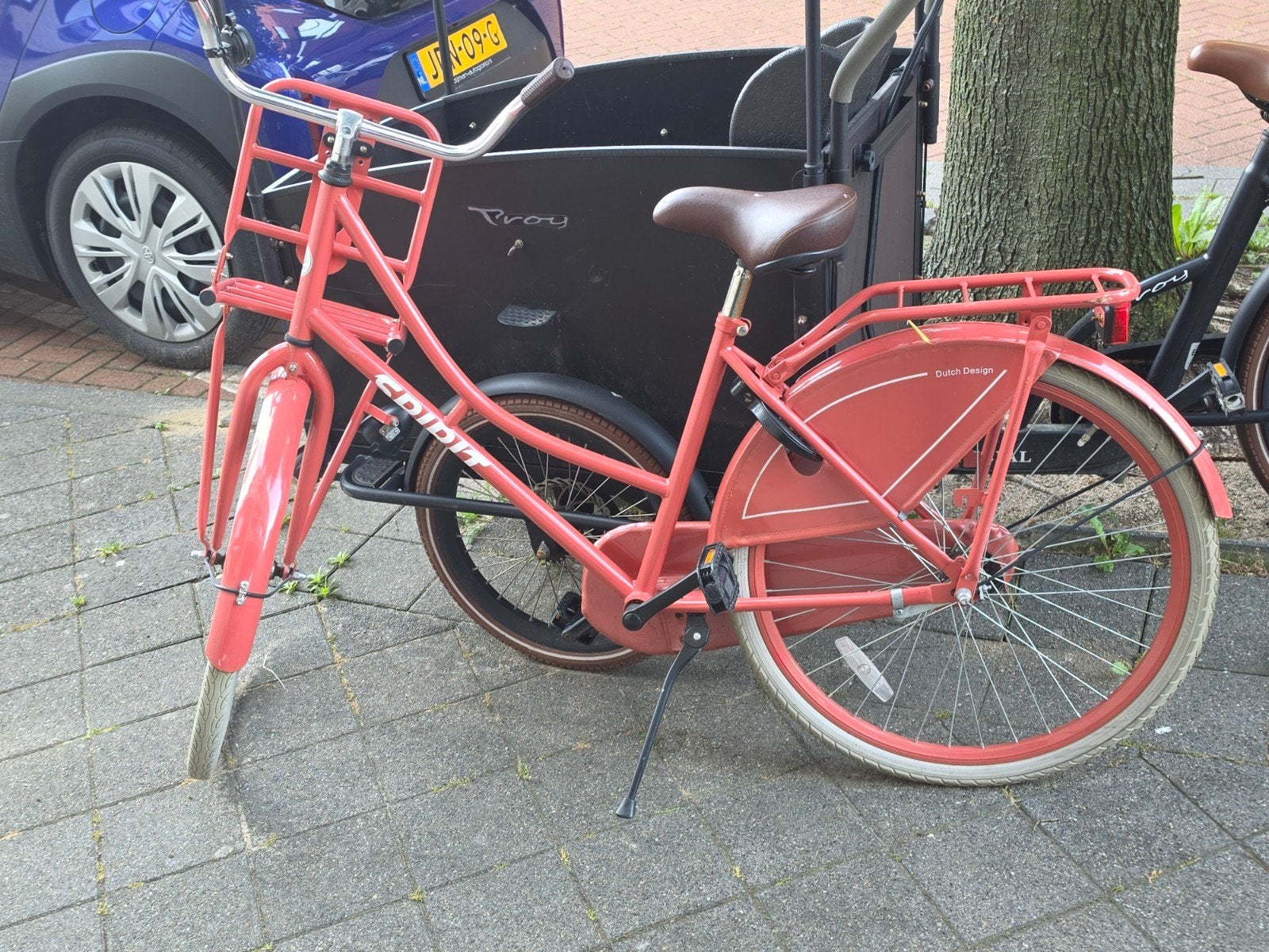 Meisje fietsen, Fietsen en Brommers, Fietsen | Dames | Damesfietsen, Terugtraprem, 53 tot 56 cm, Gebruikt, (Extra) lage instap