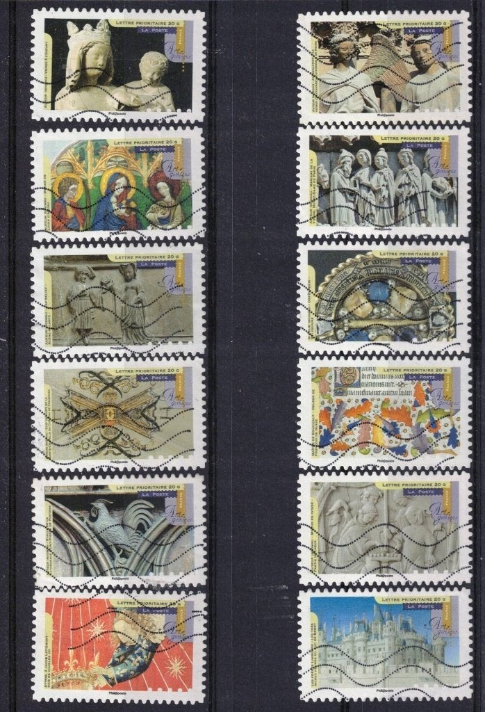 Frankrijk, serie "gotische kunst" 2013-69, Verzenden, Gestempeld