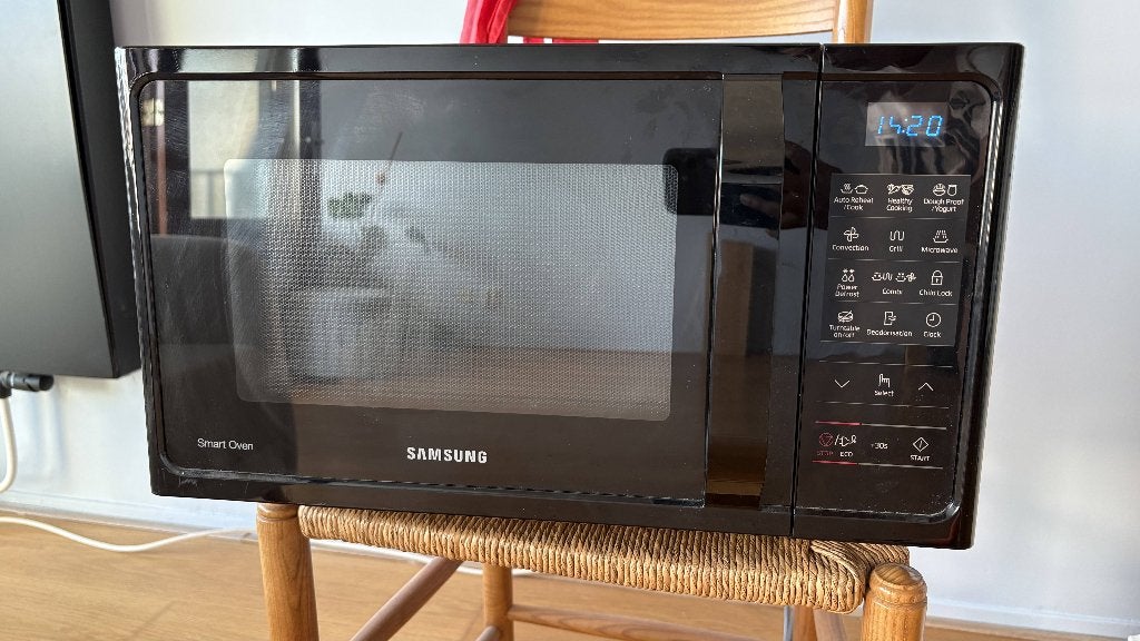 Samsung microwave, Ophalen, Combimagnetron, Zo goed als nieuw, Draaiplateau