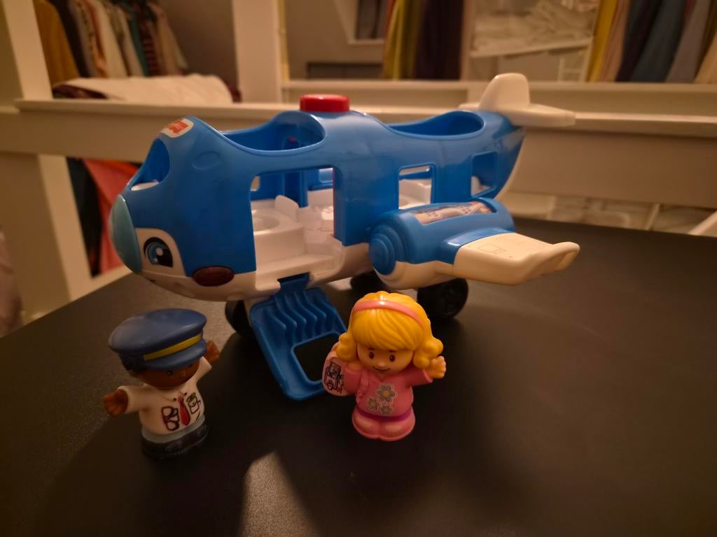 Fisher Price Little People Samen op Reis vliegtuig, Ophalen of Verzenden, Zo goed als nieuw, Speelset, Met geluid
