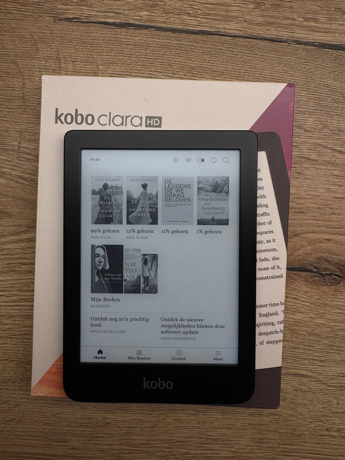 Kobo Clara HD e-reader met originele verpakking en oplader, Computers en Software, Ophalen, Zo goed als nieuw