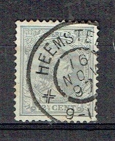 Nederland 1891 nr 38 Prinses Wilhelmina HEEMSTEDE, Verzenden, Gestempeld, Koningshuis