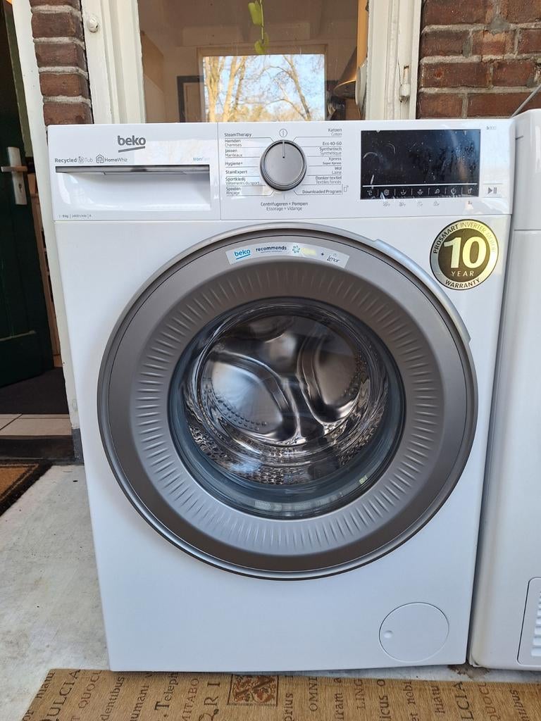 Beko B3WT5841WB1 IronFast Wasmachine - 2,5 jaar oud, 6 tot 8 kg, Ophalen, 1200 tot 1600 toeren, 85 tot 90 cm
