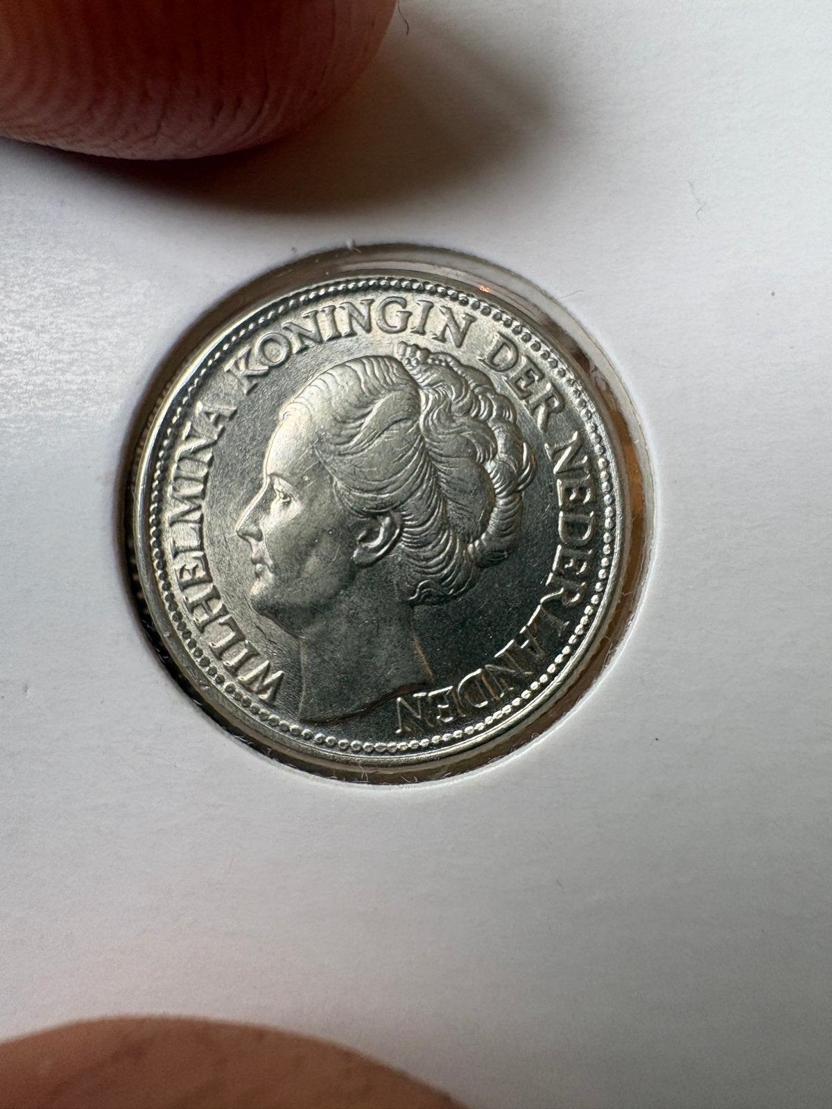 UNC 25 Cent Koningin Wilhelmina 1944 Zilver, Zilver, 25 cent, Ophalen of Verzenden, Koningin Wilhelmina