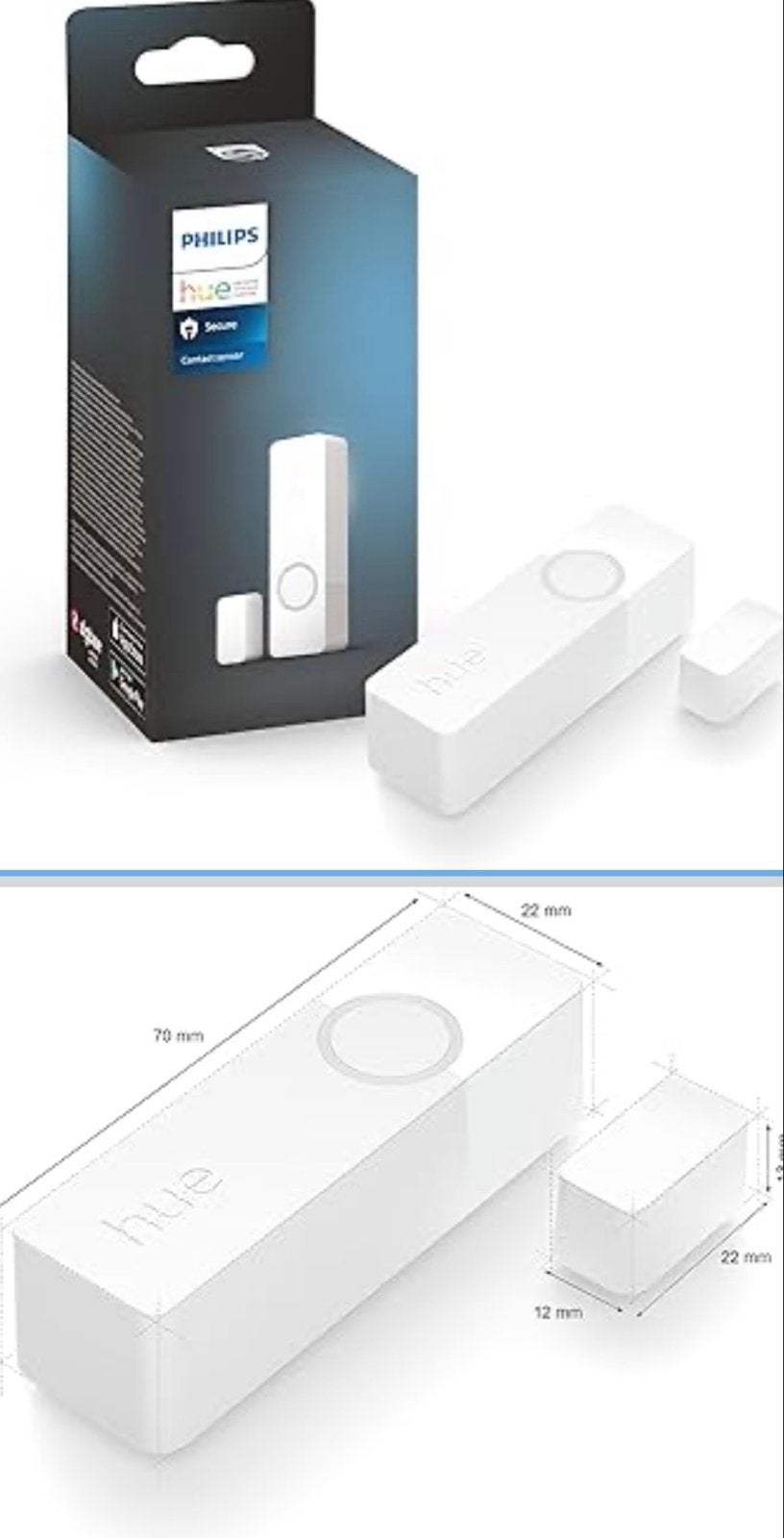 Philips Hue Secure Contact Sensor Wit, Ophalen, Nieuw, Kunststof, Modern