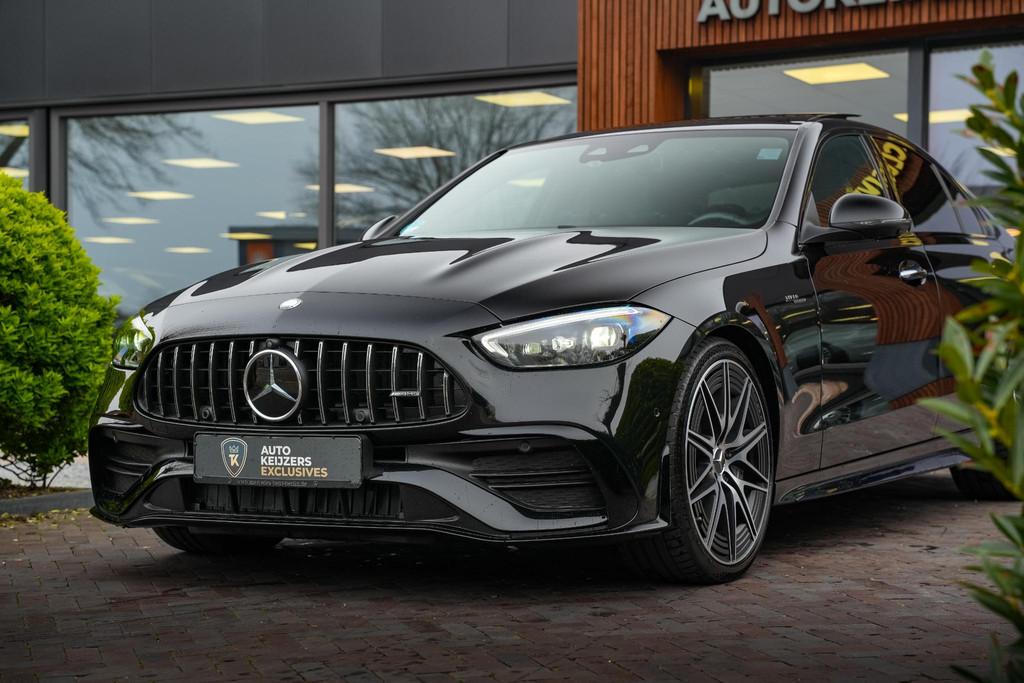 Mercedes-Benz C-klasse AMG 43 4MATIC Panoramadak Burmester A, Auto's, Automaat, Gebruikt, 4 cilinders, Zwart