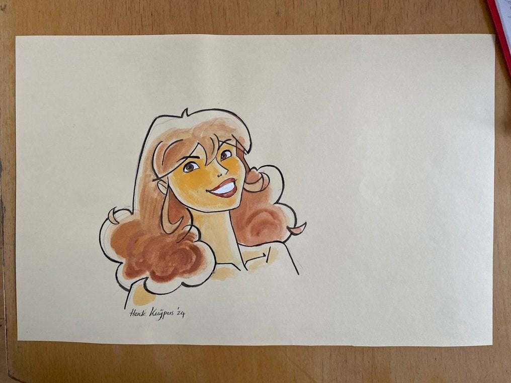 Franka geschilderd portret, Eén stripboek, Ophalen of Verzenden, Zo goed als nieuw, Henk Kuijpers