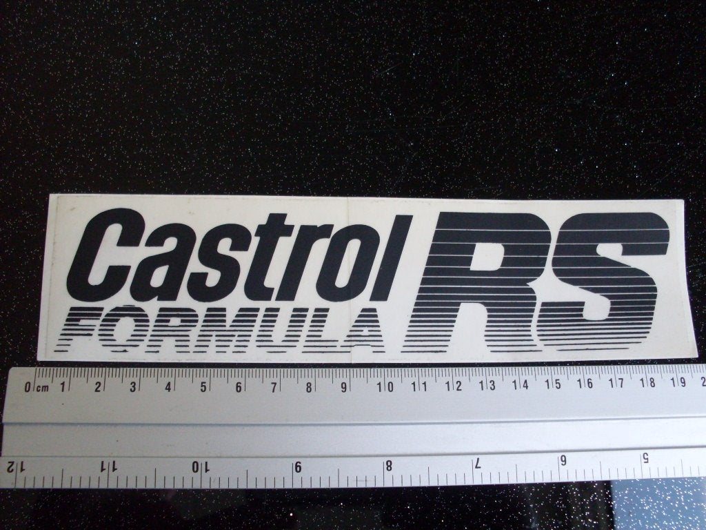 ruit sticker Castrol formula RS oil olie logo zwart, Verzenden, Zo goed als nieuw, Bedrijf of Vereniging