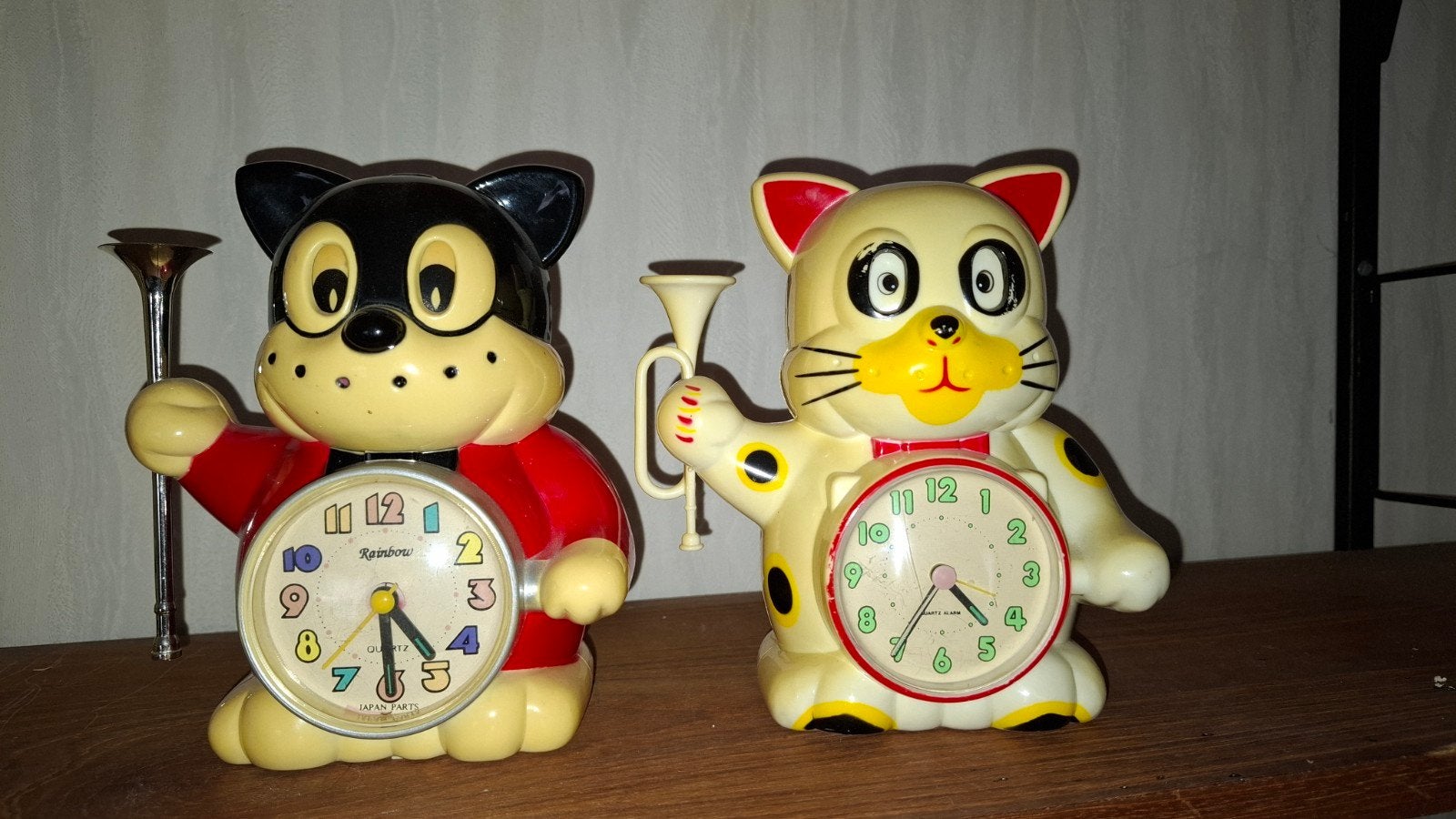 Vintage Katten Wekkers - Set van 2, Ophalen