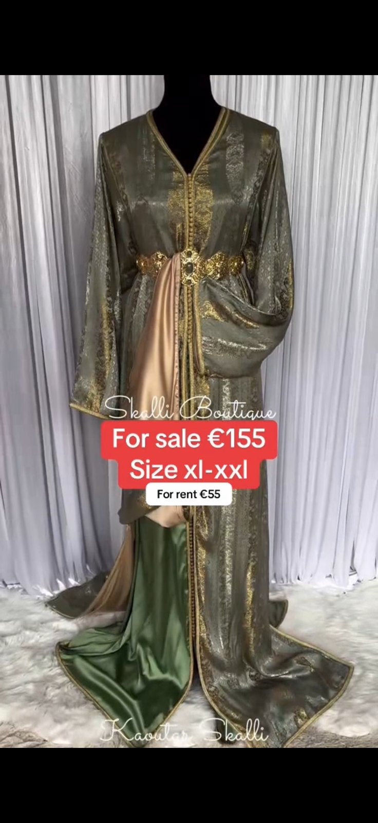 Takshita jawhara groen xl/xxl, Overige typen, Maat 46/48 (XL) of groter, Ophalen of Verzenden, Zo goed als nieuw
