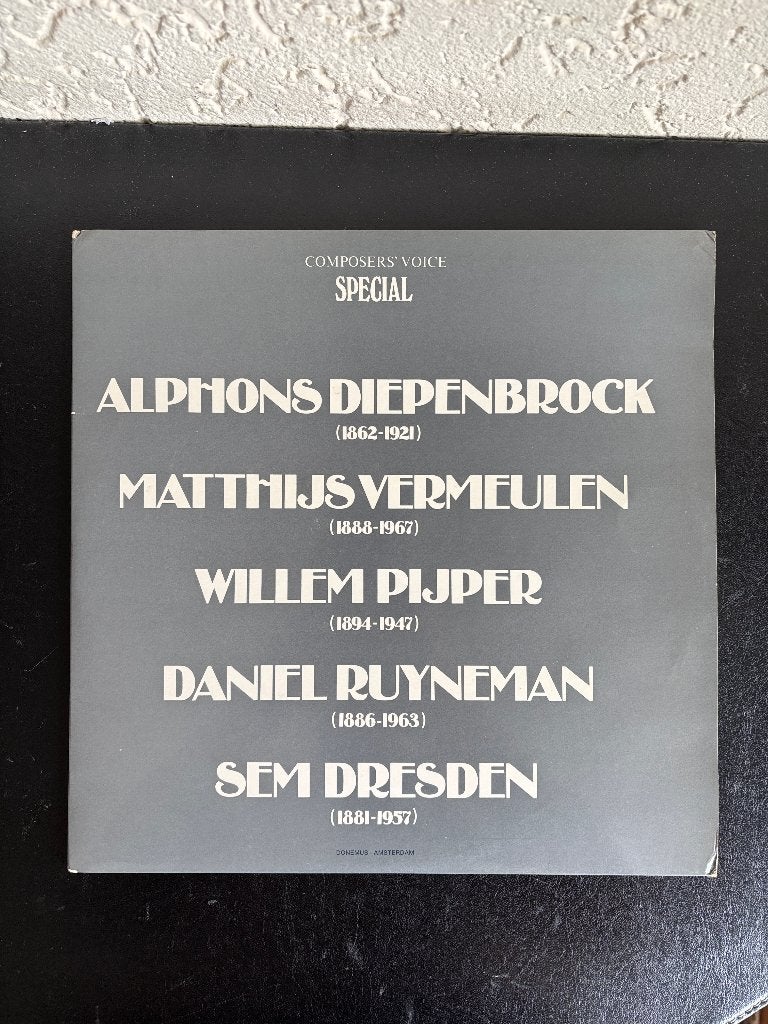 Composers Voice Special - Alphons Diepenbrock, e.a. - 1976, Modernisme tot heden, Ophalen of Verzenden, 12 inch, Kamermuziek