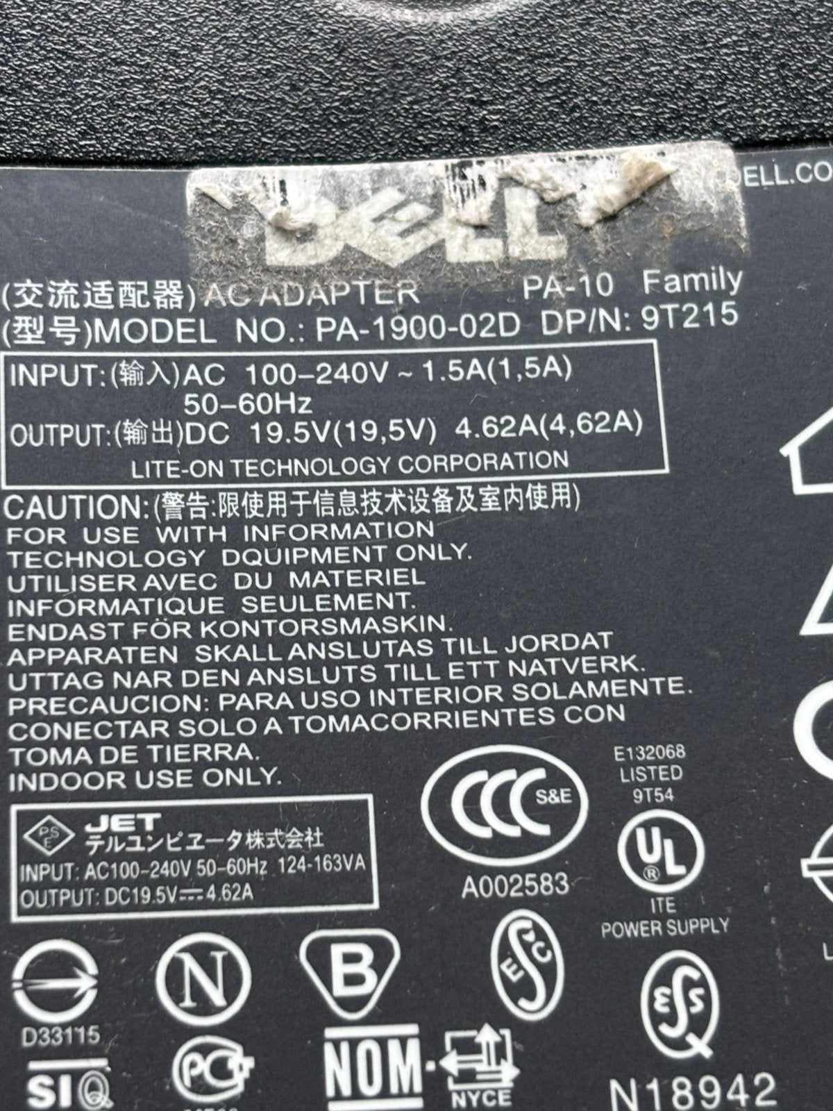 Dell adapter Dell PA-1900-02D (origineel), Verzenden, Gebruikt, Dell