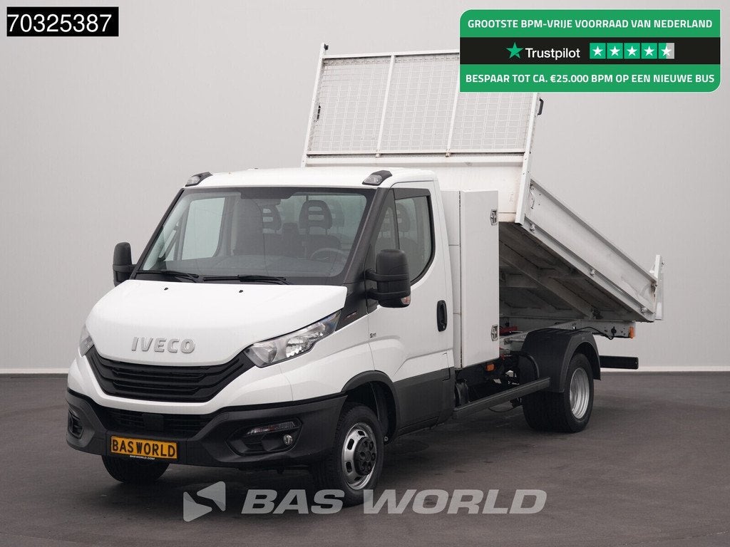 Iveco Daily 35C16 3.0L Kipper Dubbellucht 3,5t Trekhaak Navi, Auto's, 3010 kg, Stof, Gebruikt, Euro 6