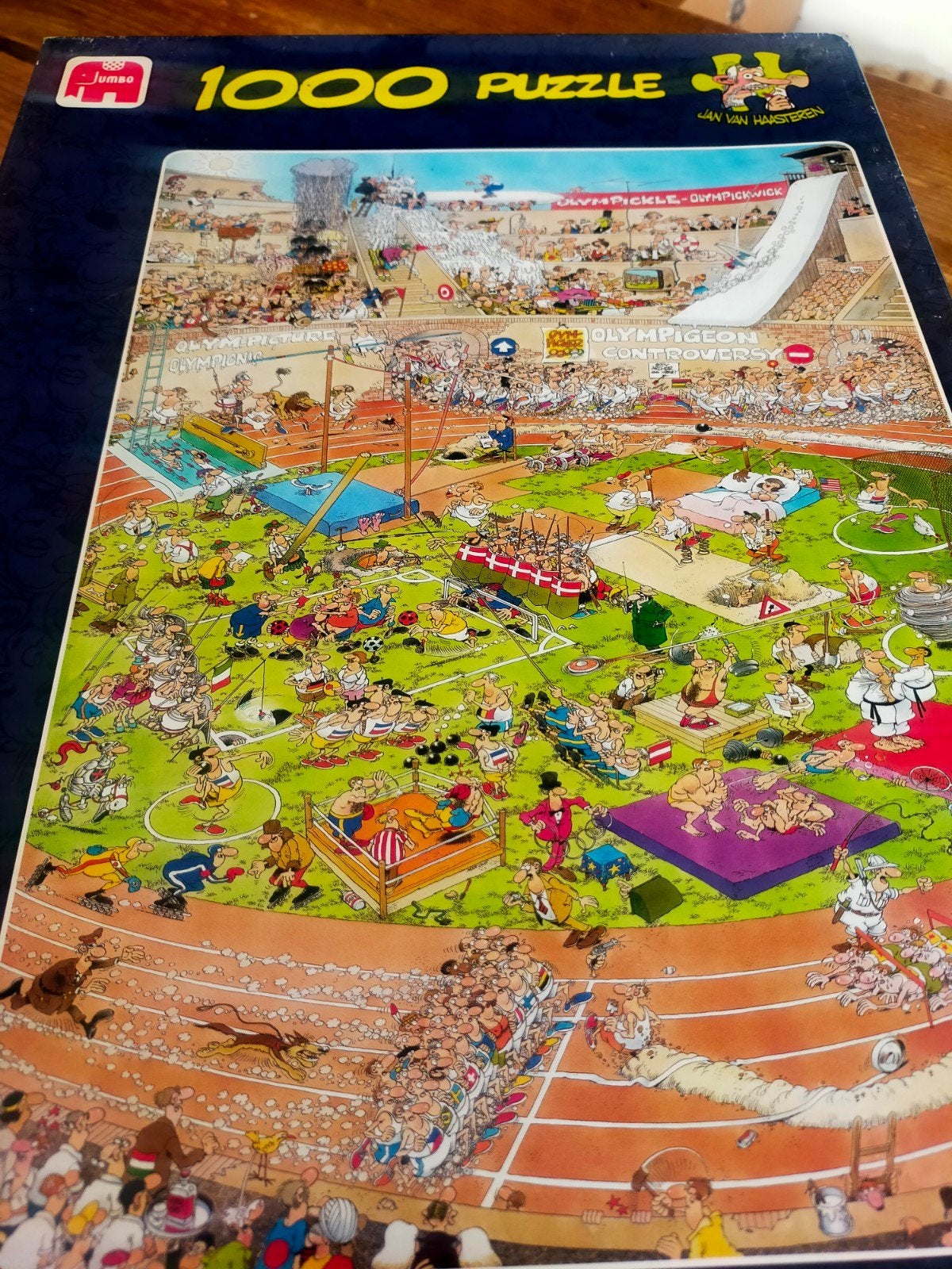 Jan van Haasteren Olympische Spelen 1000 stukjes, Ophalen of Verzenden, Meer dan 50 stukjes, Gebruikt, 6 jaar of ouder