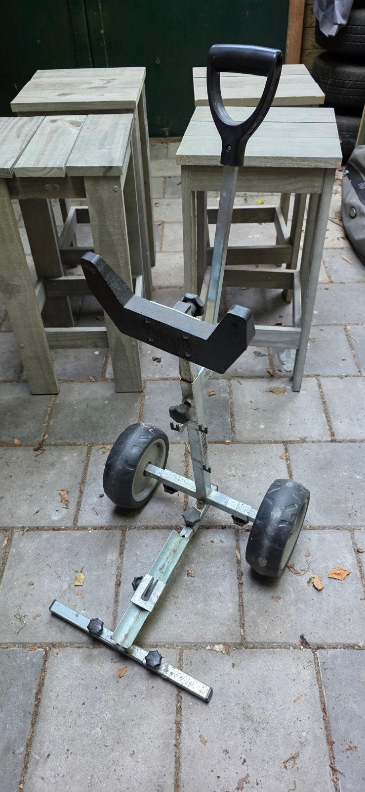 Yamaha buitenboordmotor trolley - aanpasbaar, antilek, Ophalen, Gebruikt, Motor en Techniek