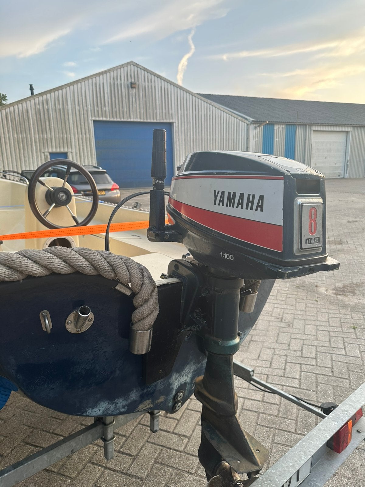 Yamaha 8 pk kortstaart buitenboordmotor, Watersport en Boten, Ophalen of Verzenden, Zo goed als nieuw, Motor en Techniek, Motorboot