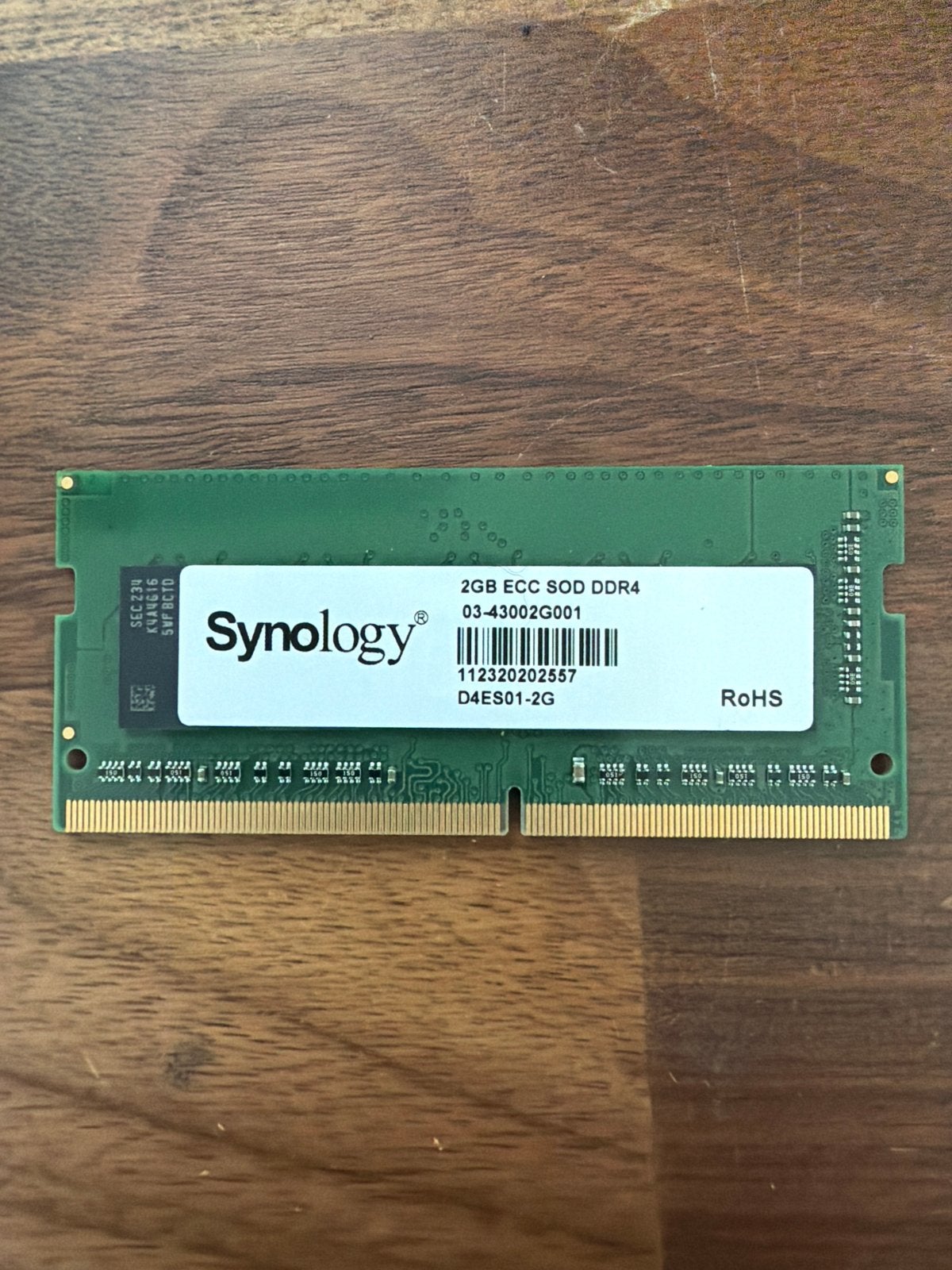 Synology 2GB ECC SOD DDR4 RAM Geheugenmodule, Computers en Software, RAM geheugen, Zo goed als nieuw, Server, 2 GB, DDR4, Ophalen of Verzenden