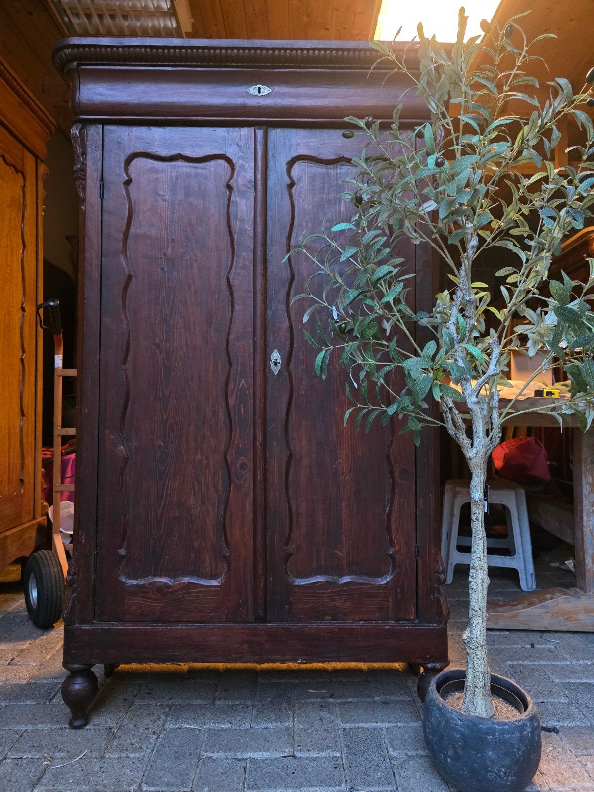 Originele biedermeier meidenkast kledingkast bez mogelijk, Ophalen of Verzenden