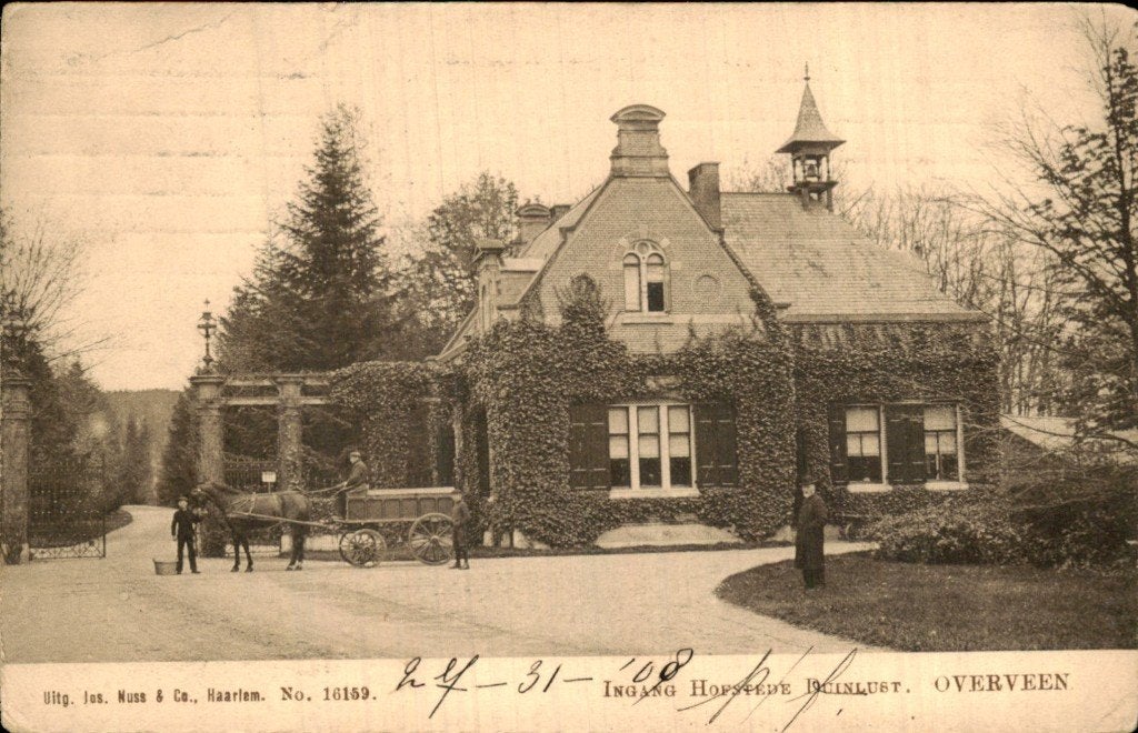 Overveen - Hofstee Duinlust - Ingang, Ophalen of Verzenden, Voor 1920, Gelopen, Noord-Holland