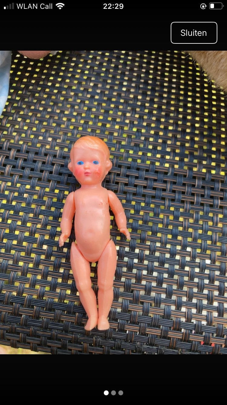 Vintage popje, Antiek en Kunst, Antiek | Speelgoed, Ophalen of Verzenden