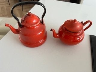 emaille koffie en thee kannetje, Ophalen