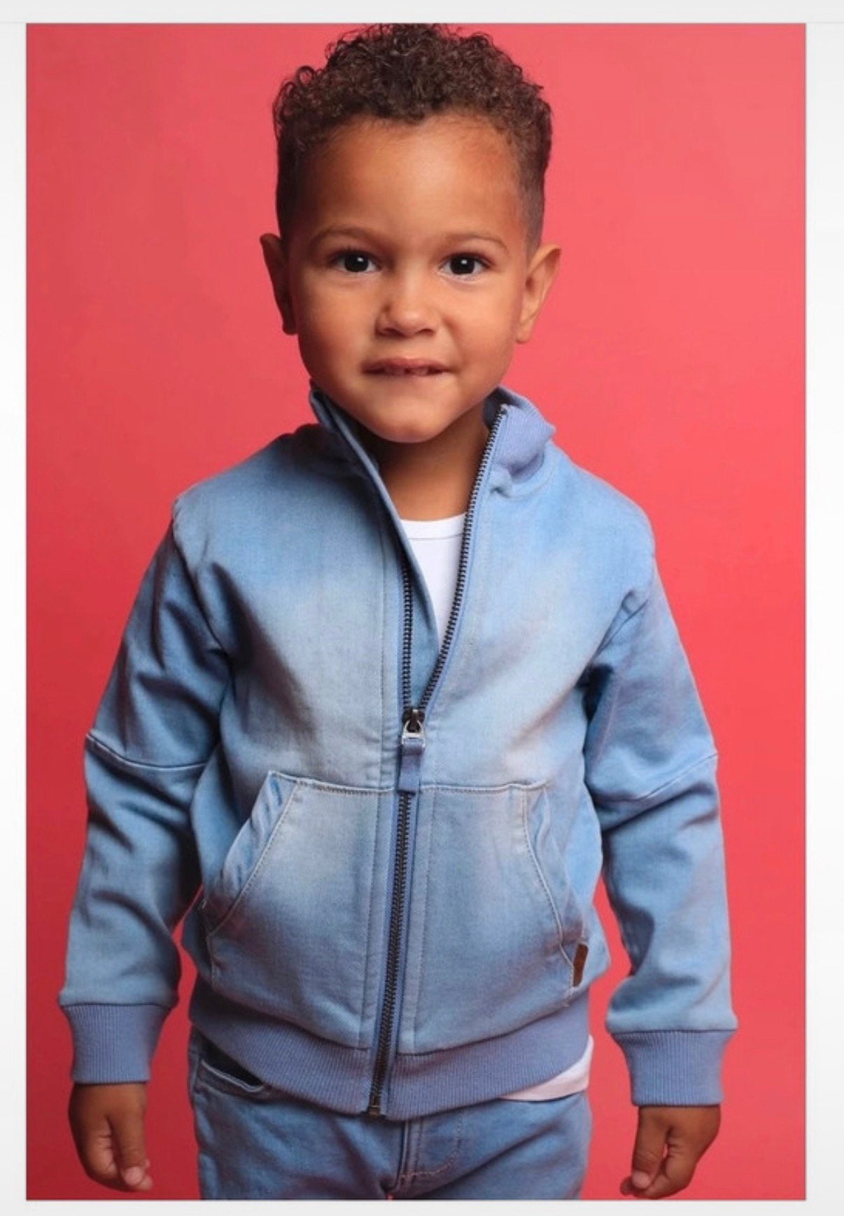 Denim zomerjasje Prénatal lichtblauw spijkerstof jas 98-104, Ophalen of Verzenden, Zo goed als nieuw, Jongen of Meisje, Jas