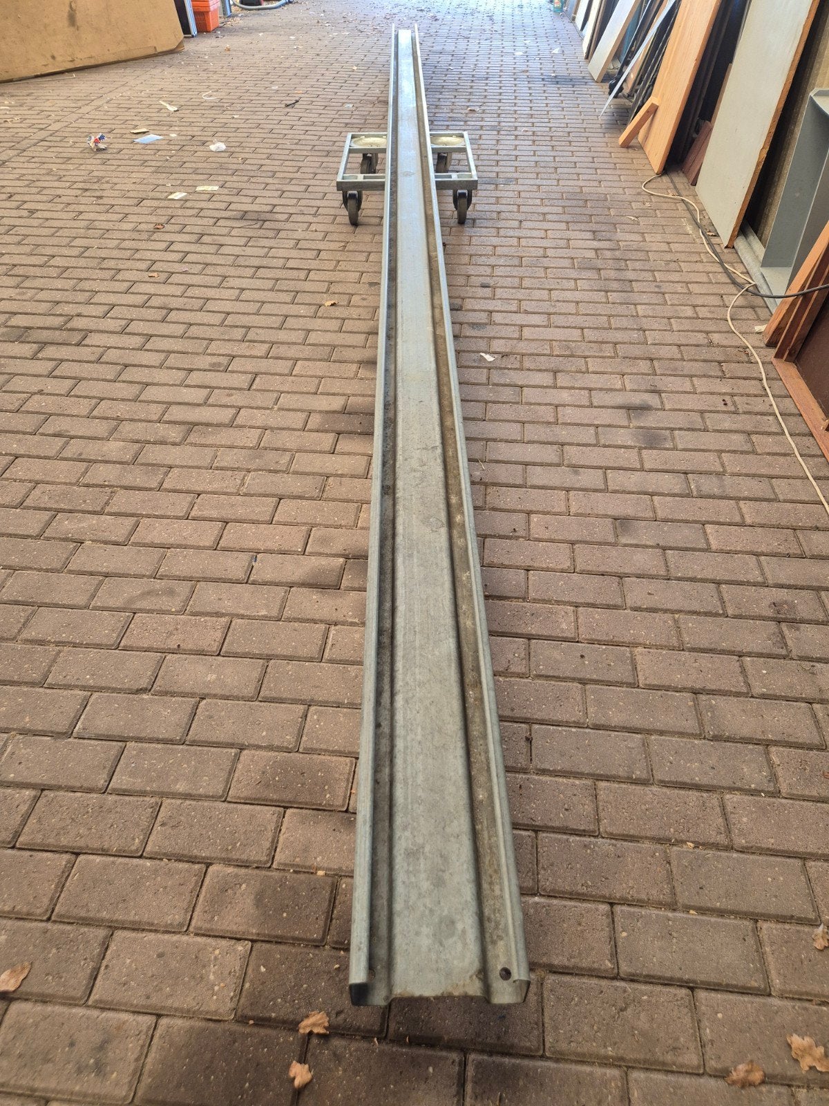 Dubbele rail voor roldeur - verbouw - metaal, Ophalen, Nieuw, IJzer