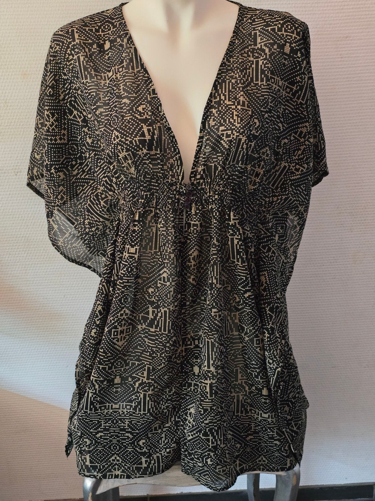 Superstar dames jurk met print - Maat M, Kleding | Dames, Jurken, Maat 38/40 (M), Zwart, Ophalen of Verzenden, Zo goed als nieuw