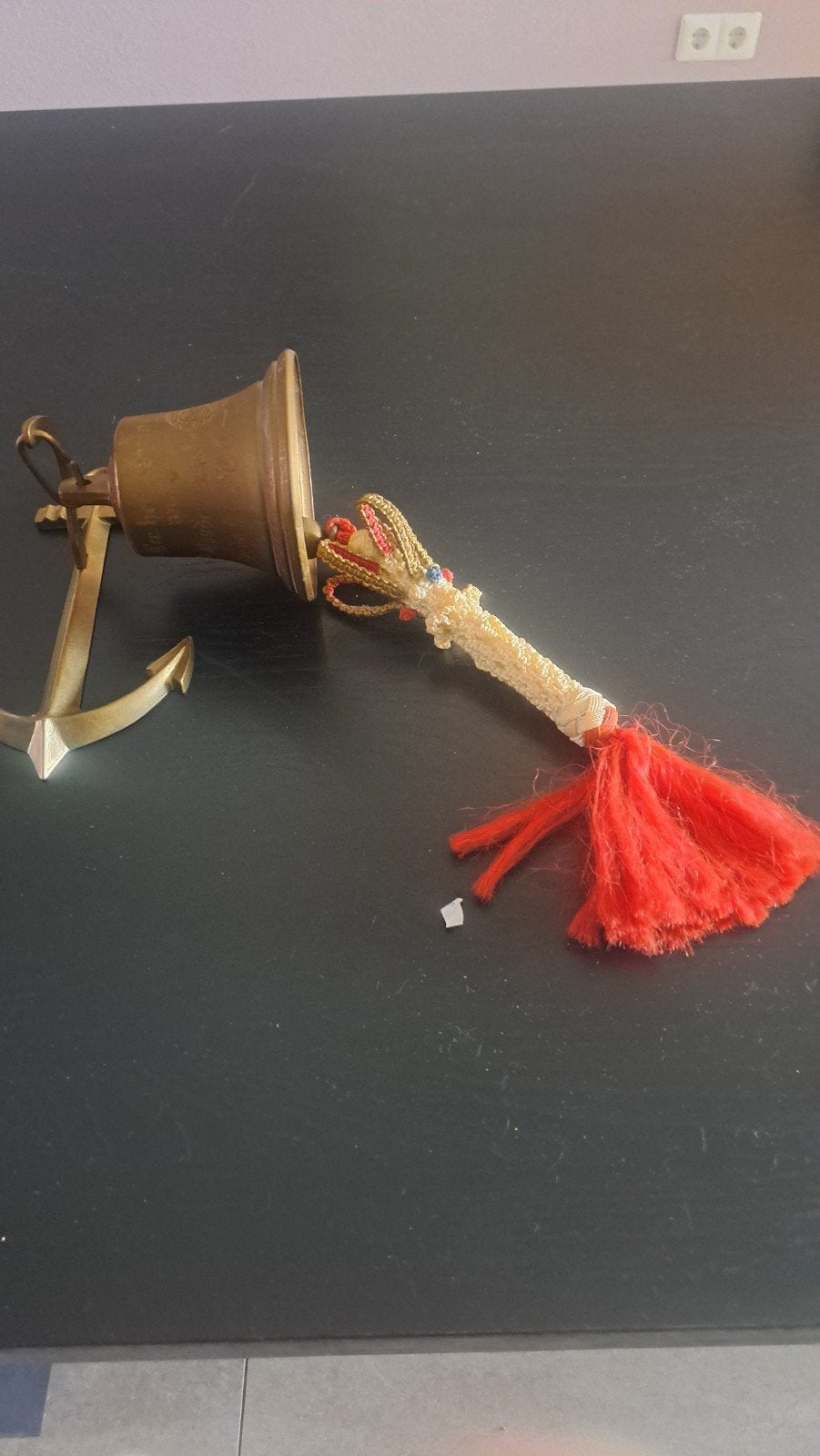 Decoratieve Messing Scheepsbel met Anker en Kwast, Antiek en Kunst, Antiek | Overige Antiek, Ophalen