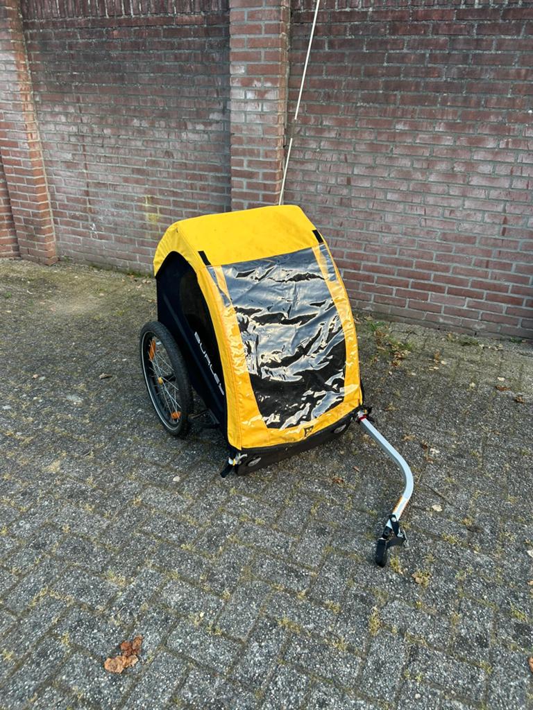 Burley Bee fietskar voor 2 kinderen, Fietsen en Brommers, Ophalen, Opvouwbaar, Zo goed als nieuw, Kinderkar
