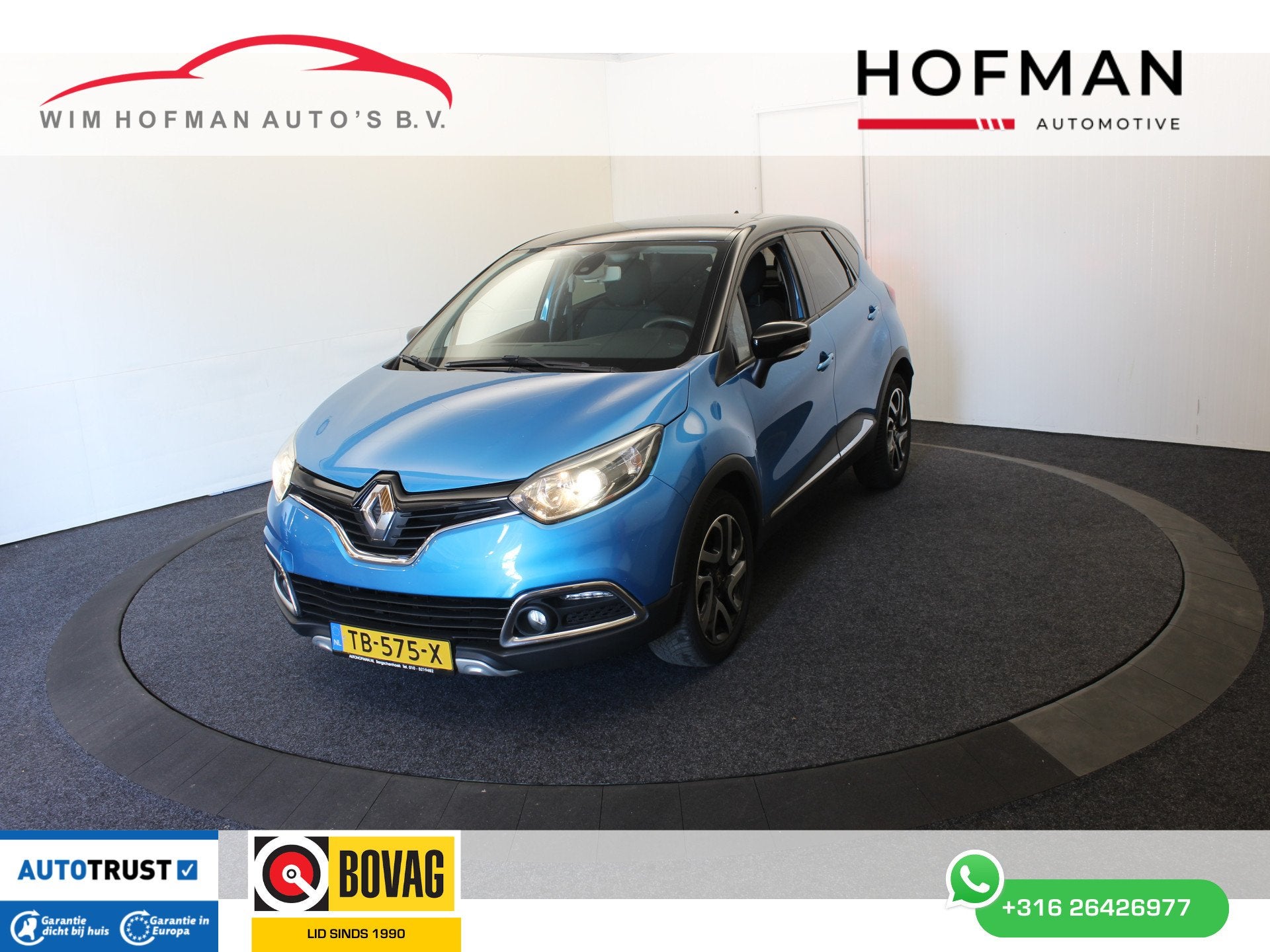 Renault Captur 1.2 TCe Dynamique Automaat Navigatie cylinder, Euro 6, 4 cilinders, Blauw, 120 pk