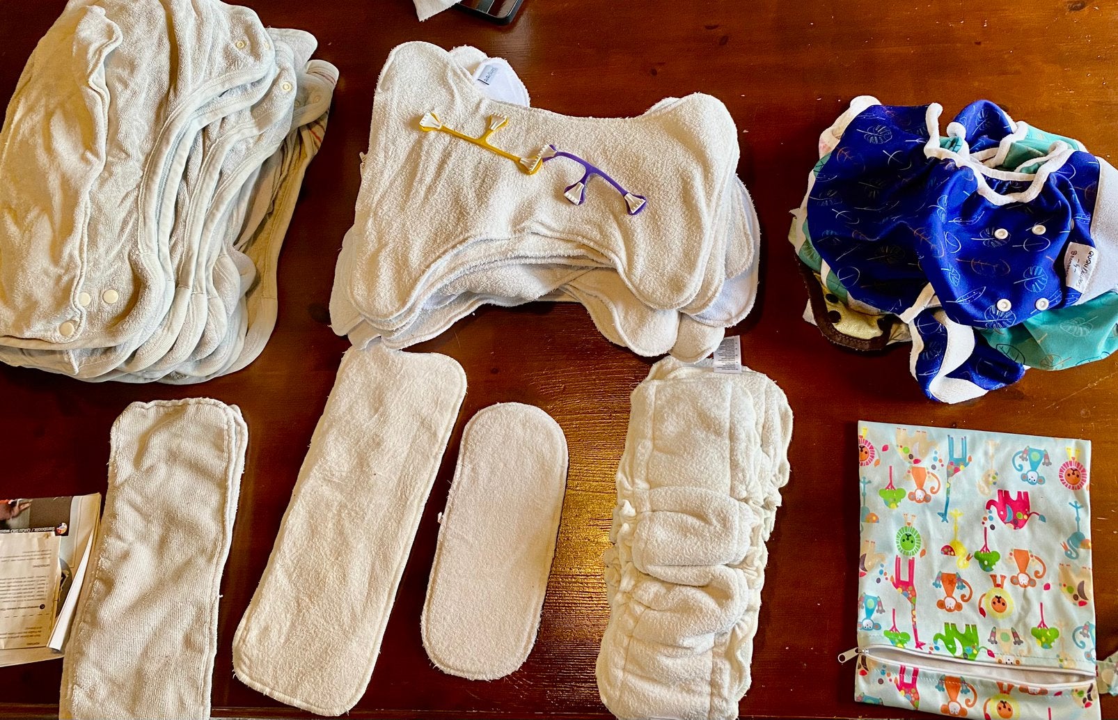 Complete set wasbare luiers – tweedelig systeem, Ophalen of Verzenden, Gebruikt, One size
