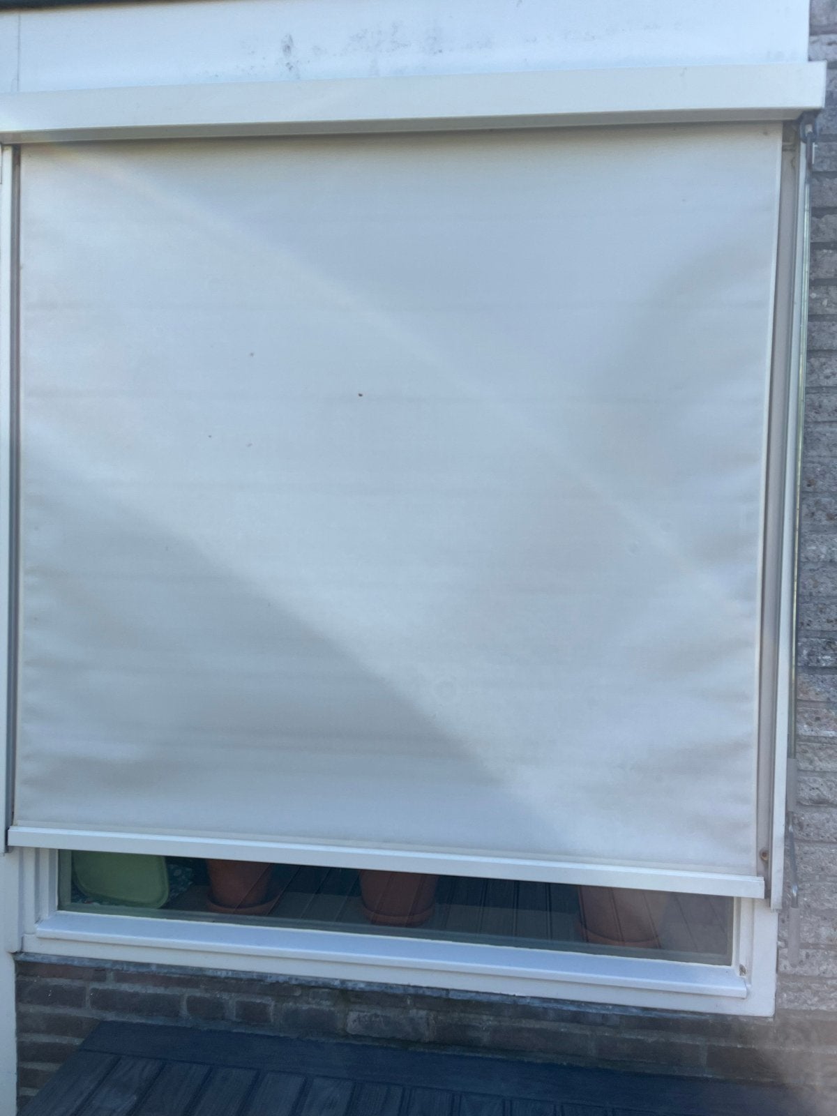 Zonnescreen 150x145 cm (doek 160 cm), Ophalen, Gebruikt, Minder dan 250 cm, Minder dan 150 cm