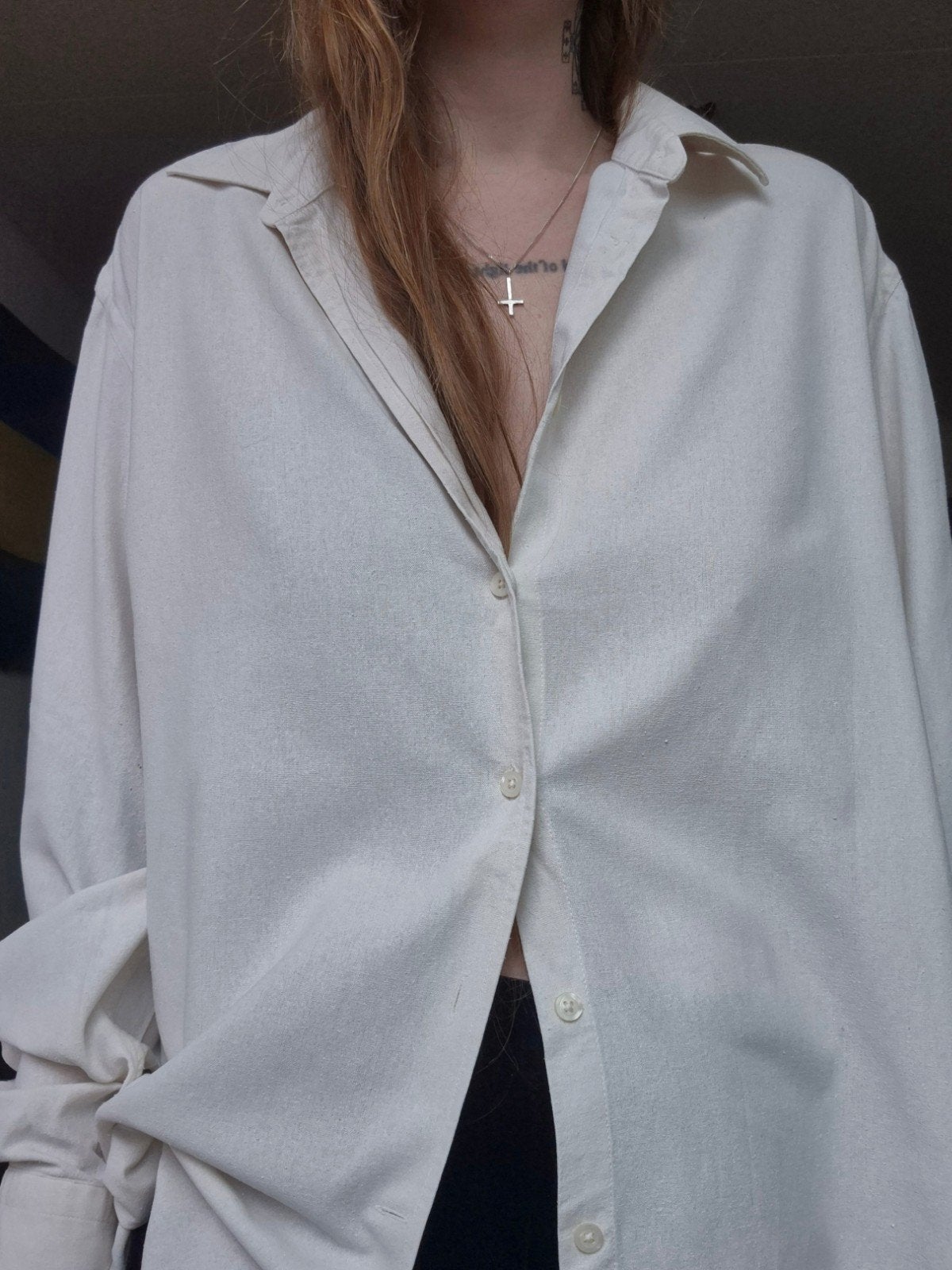 Zara oversized linnen blouse, Maat 46/48 (XL) of groter, Ophalen of Verzenden, Zo goed als nieuw, Wit
