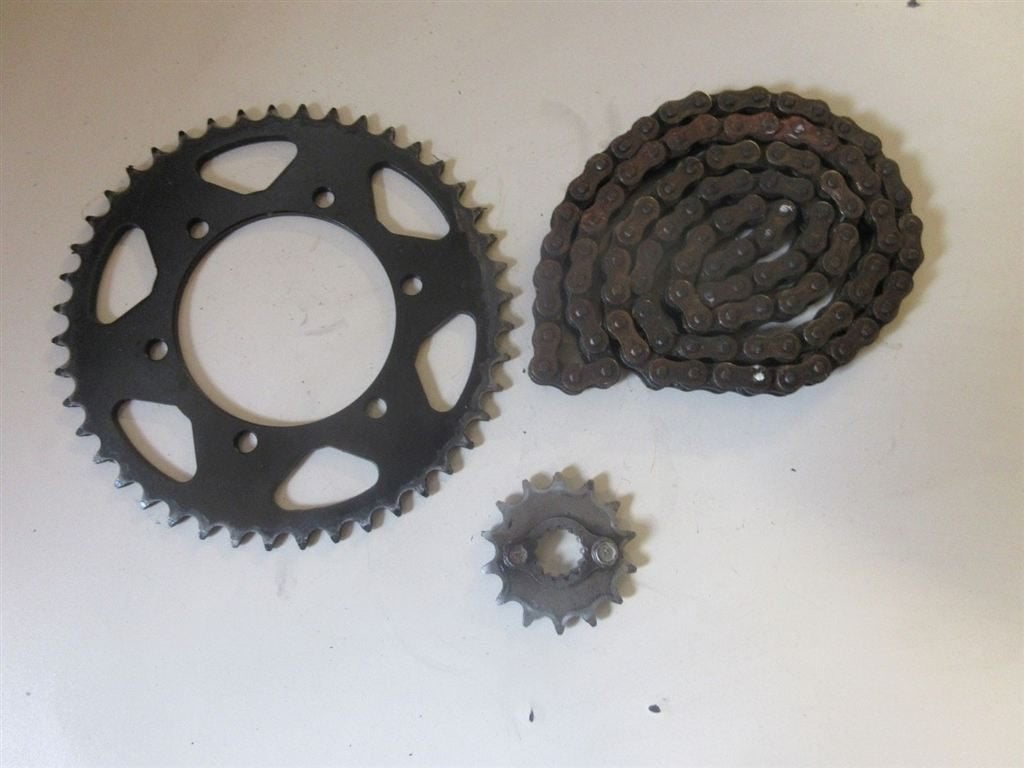 Kawasaki GPX250 tandwielset EX250 kettingset tandwielen GPX, Ophalen of Verzenden