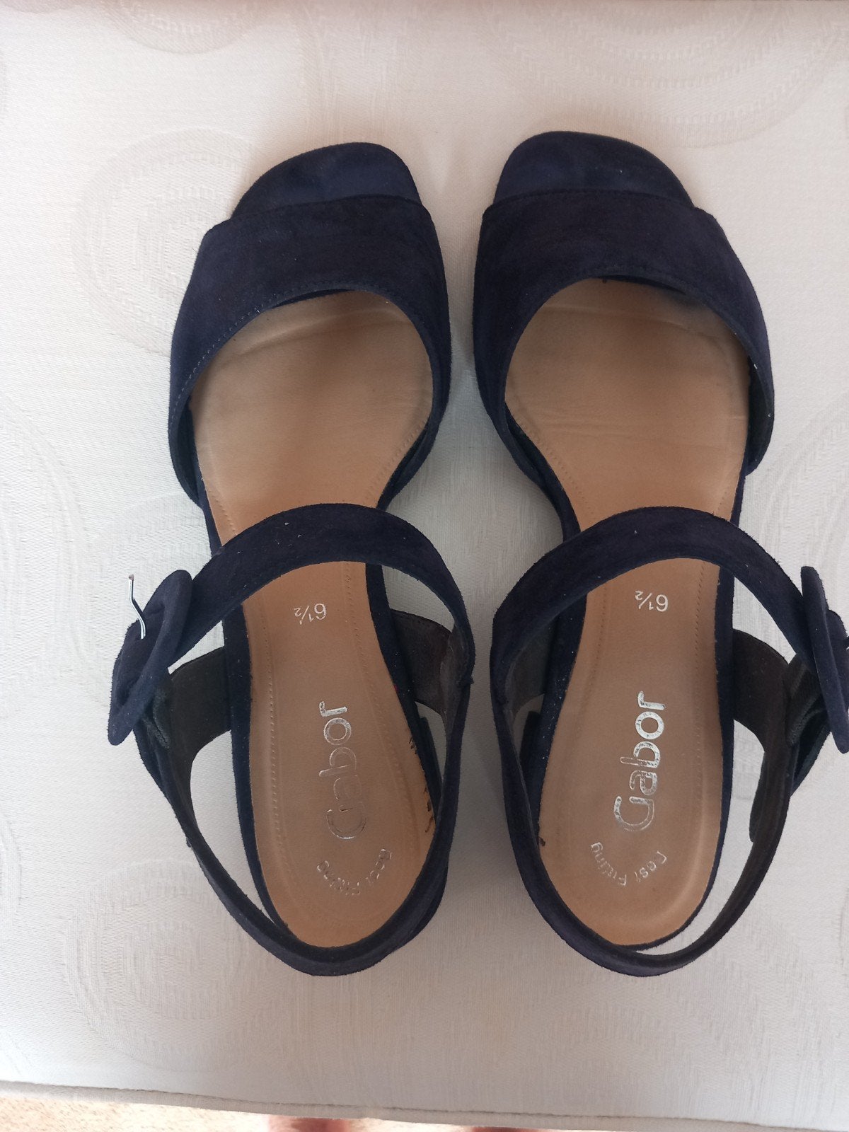GABOR OPEN SCHOENTJES MAAT 6.5, Blauw, Gabor, Zo goed als nieuw, Sandalen of Muiltjes
