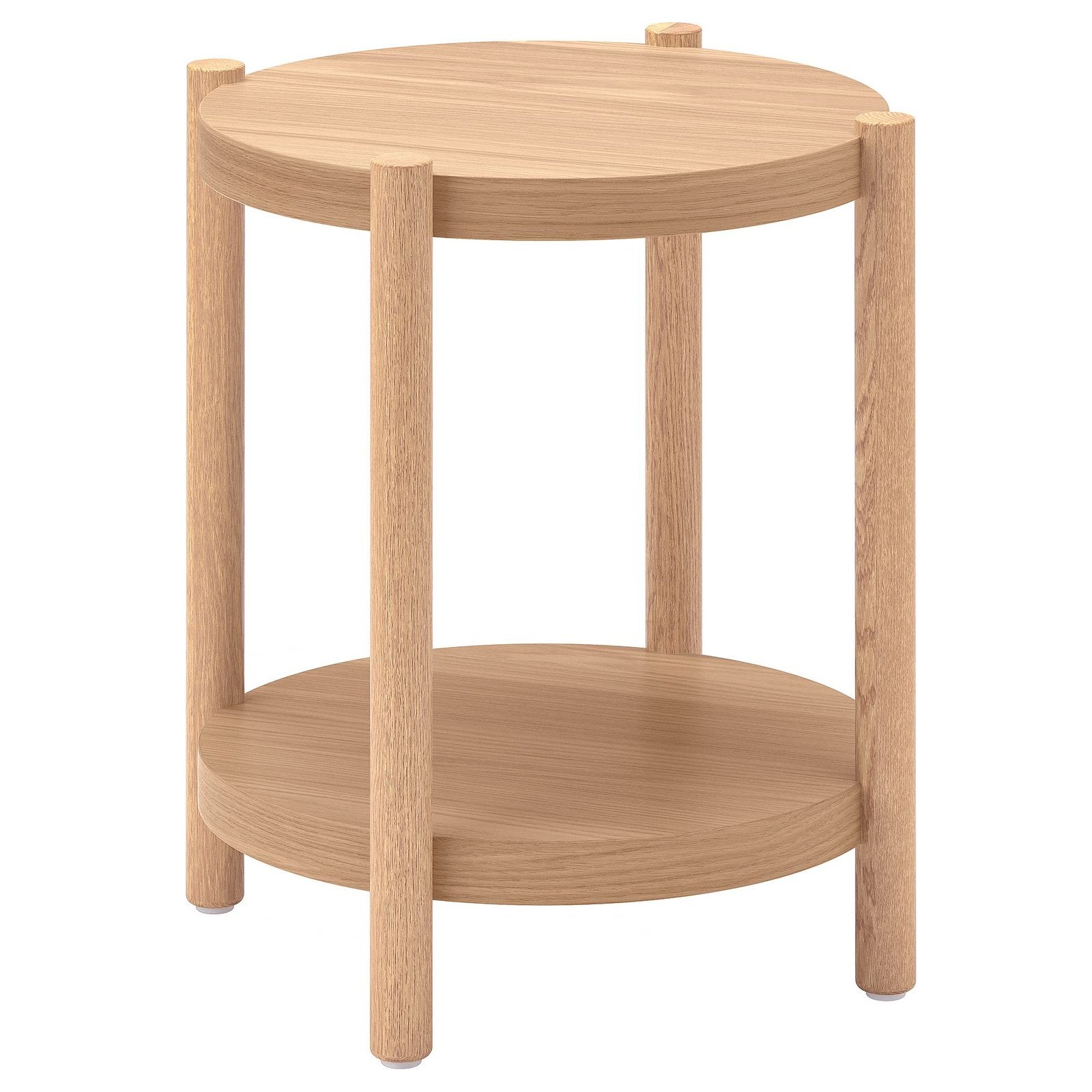Eiken Ikea Listerby tafel / bijzettafel, nieuw, Ophalen, Minder dan 55 cm, Rond, Nieuw